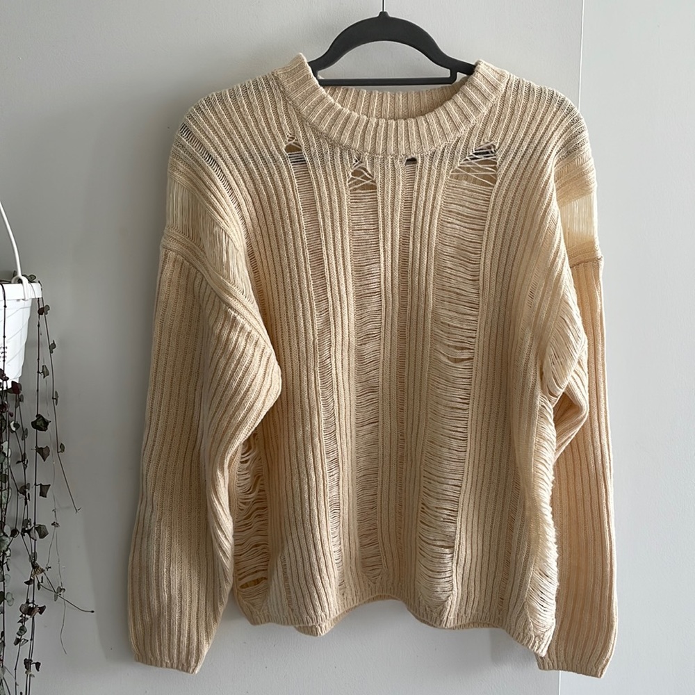 ASOS DESIGN open ladder stitch sweater